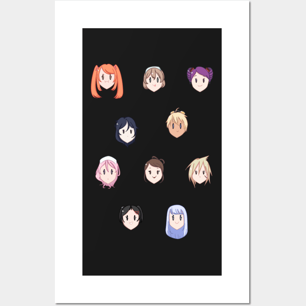 Yandere Simulator Rivals Sticker Set Wall Art by nagisasmixtape